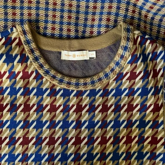 NWOT Tory Burch Houndstooth Dress L - Picture 4 of 4
